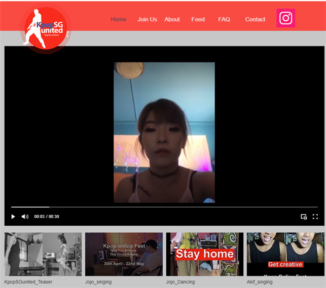 K-Pop 온라인 페스티벌에 참여한 싱가포르 사람들의 모습 – 출처 : K-Pop 온라인 페스티벌 공식 계정