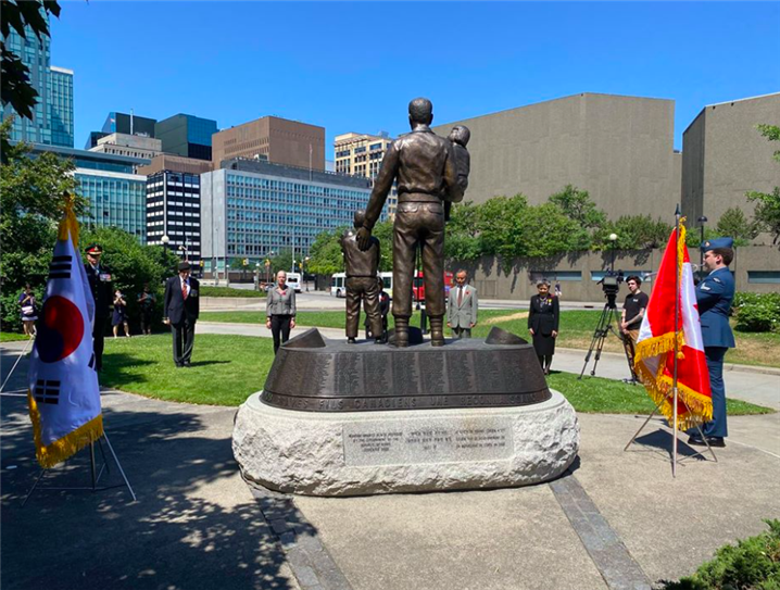 한국전쟁 발발 70주년 행사를 진행하고 있는 모습 - 출처 : 주캐나다 한국대사관