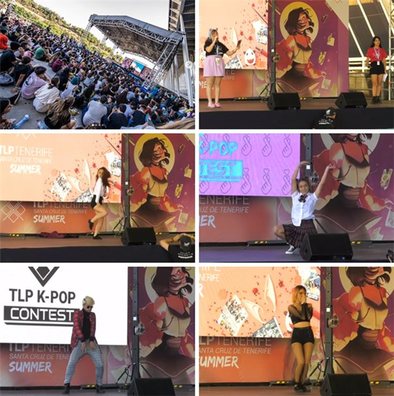 케이팝 콘테스트 행사 참가자들 무대 – 출처 : 통신원 촬영