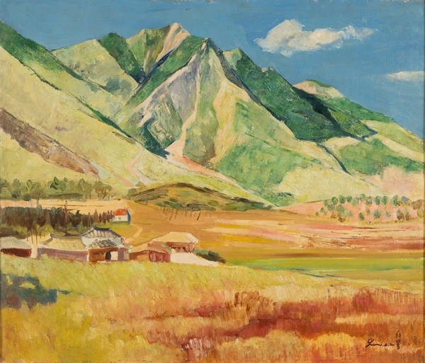 ▲ 이인성, <풍경>, 1930년대,  oil on canvas, 44.5x51.5cm, 대구미술관 소장