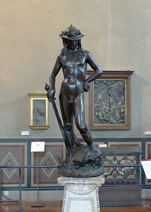 <피렌체 바르젤로 박물관에 전시되어 있는 도나텔로의 다비드 - 출처: 바르젤로 박물관 photo by Steven Zucker>