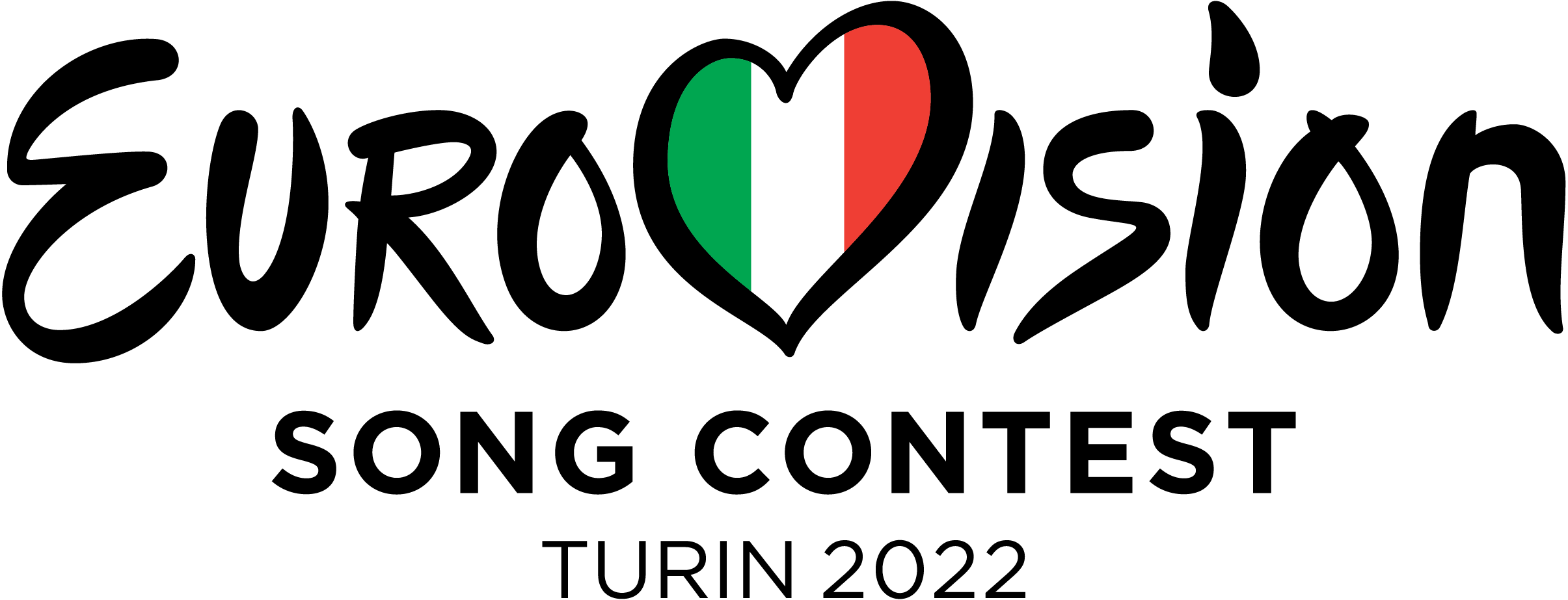 <개최국인 이탈리아의 국기가 들어간 유로비전 2022의 로고 – 출처: 유로비전 공식 웹사이트>