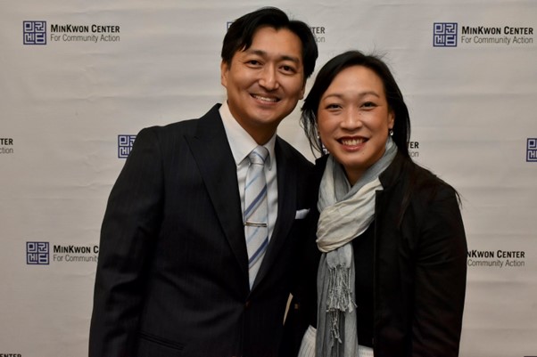 John Park, the Executive Director of MinKwon Center and New York City Council member Linda Lee (provided by MinKwon Center Facebook)