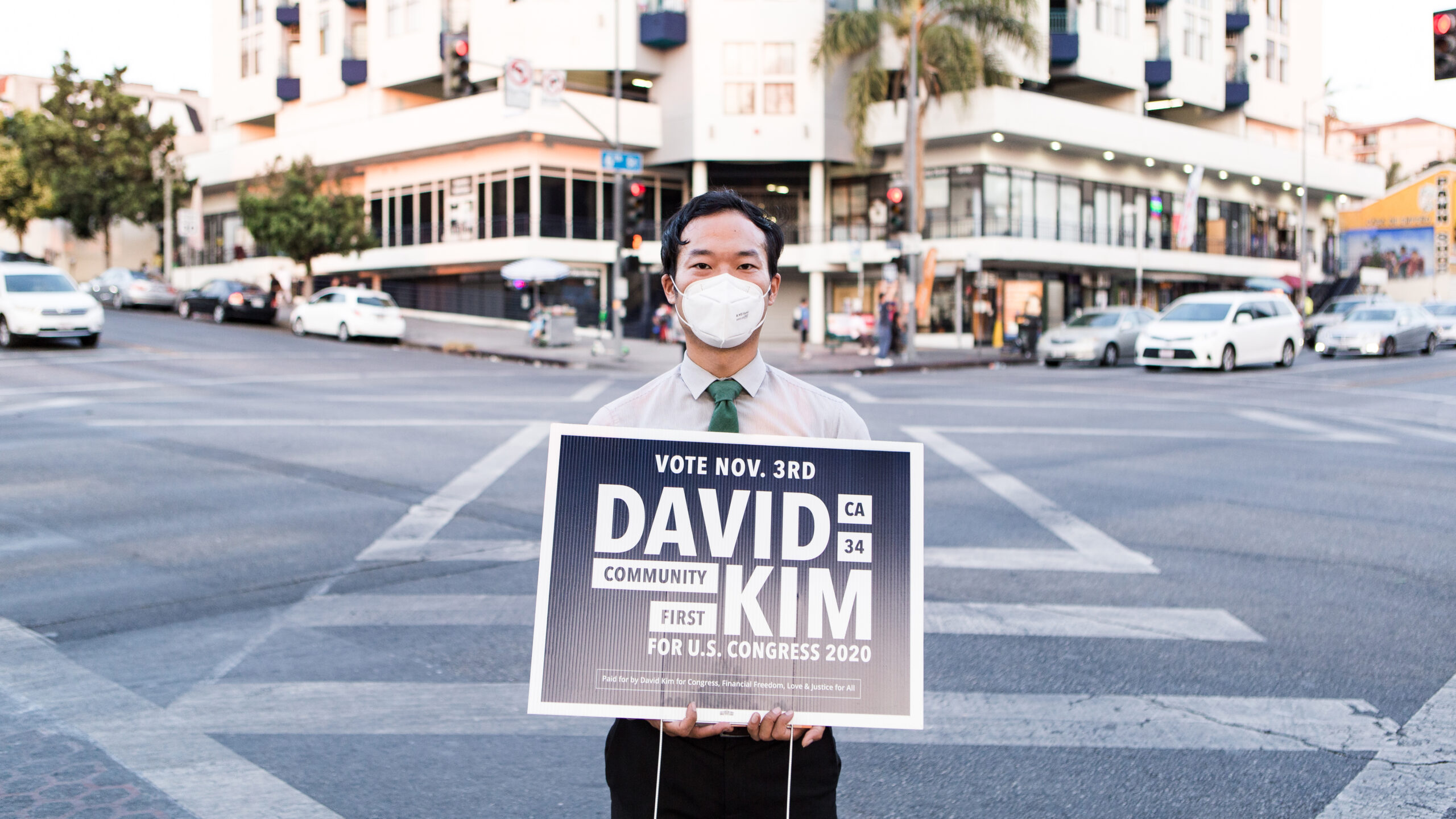 David Kim is running an election campaign in his district