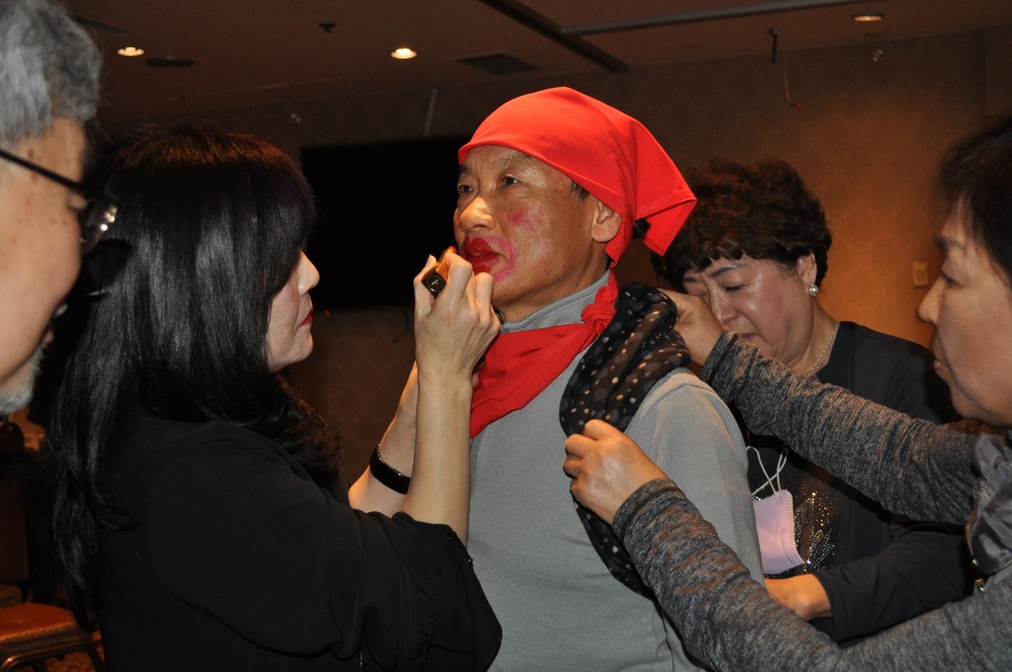 Photo: Members dressing up for the drag show