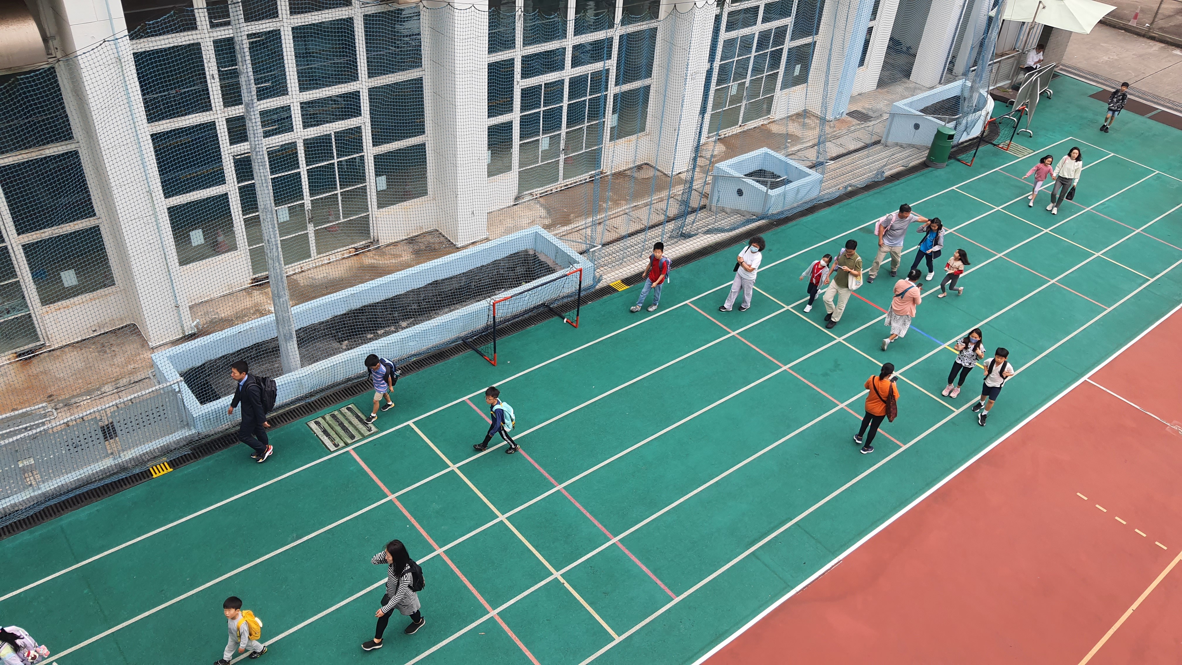 Students on their way to the Hangeul School in Hong Kong