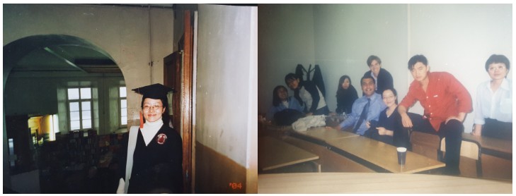 [상트페테르부르크국립대학교 졸업 당시(왼쪽), 재학 시절(오른쪽)]