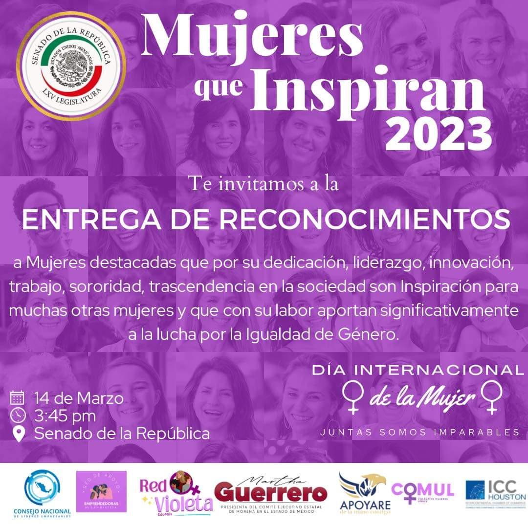 < 'Mujeres que Inspiran 2023' 초대장 - 출처: Red Violeta 페이스북 계정(@RedVioletaDeEmprendedoras) >