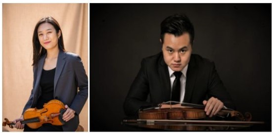 Shanghai Symphony Orchestra members to participate in the Spring Tour with Songs from Korean and Chinese Movies: Cho Yoon-so (left), Li Chen-shuai (right)