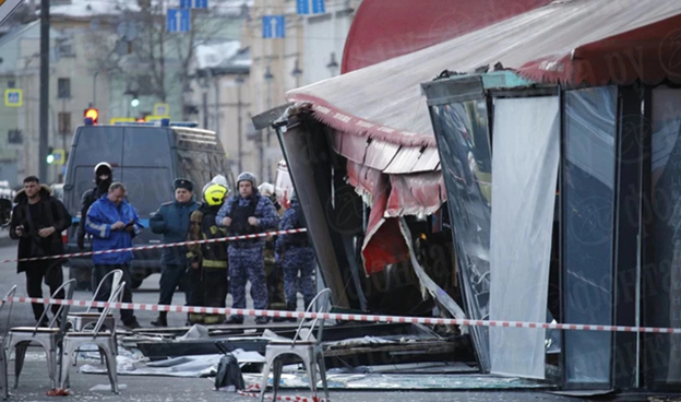 Site of the bombing (Source: Fontanka, a Russian online news agency)