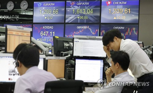 '브렉시트 충격'에 원/달러 환율 급등…1,180원 육박