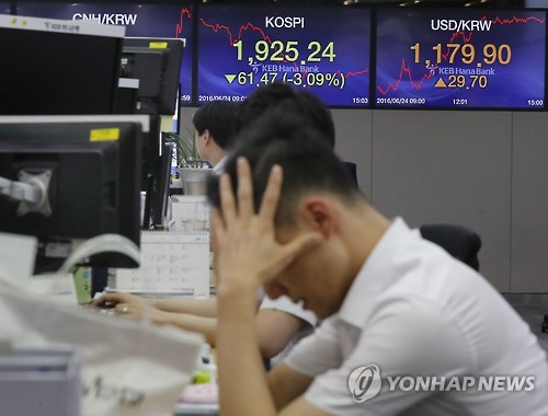 <브렉시트> 코스피에 준 충격 강도는…역대 36번째