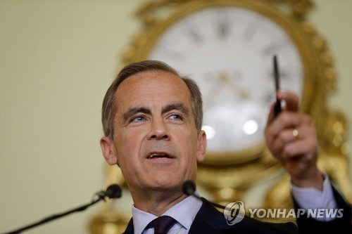 英중앙은행 통화완화 시사에 파운드화 하락…국채·주가 상승