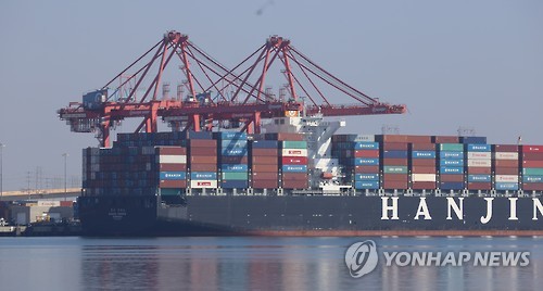 한진발 물류수출 차질액 하루 80억원 아래로 '뚝'