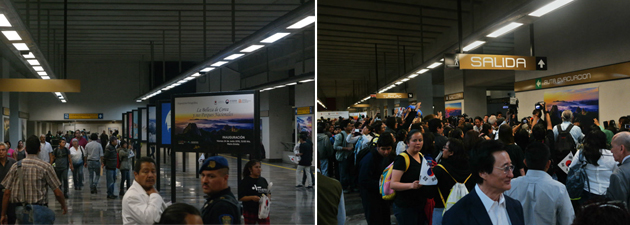 멕시코 시티 지하철 12호선 에르미타역에서 열린 한국사진전시회